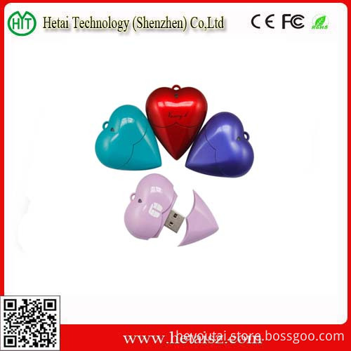 Cheap Novelty Heart Shape USB Memory China (1GB 2GB 4GB 8GB 16GB 32GB)